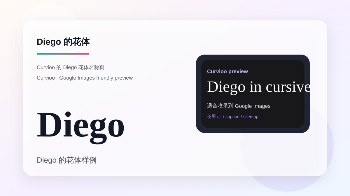 Curvioo 的 Diego 花体预览