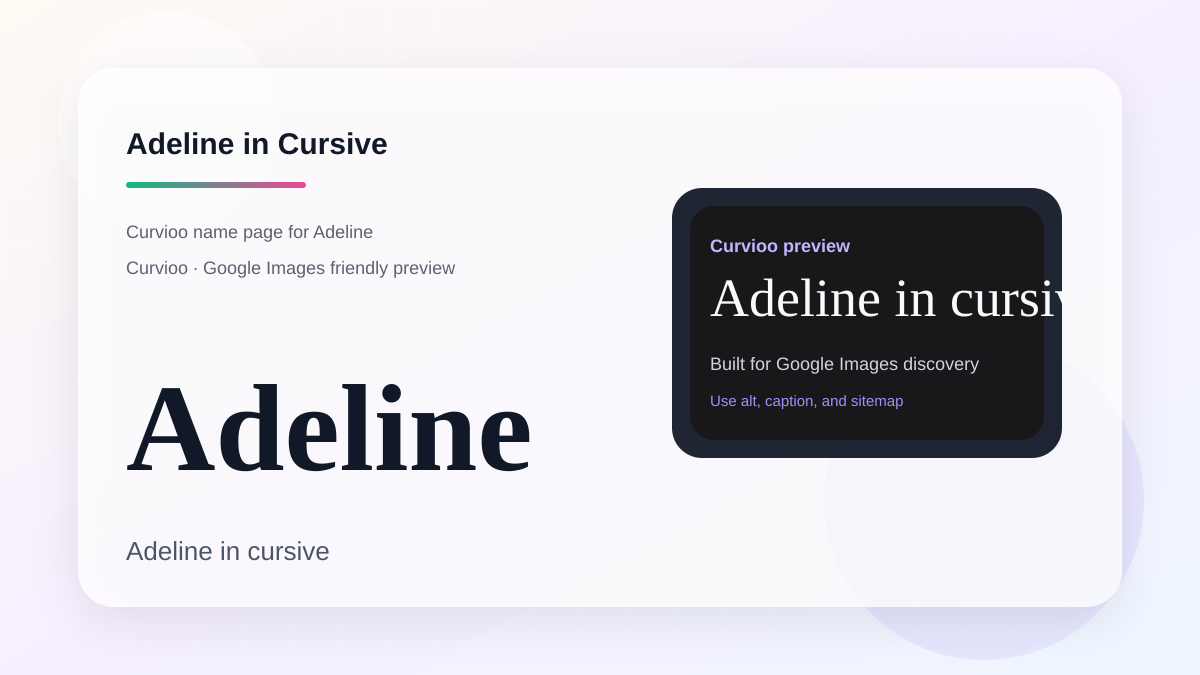 Curvioo cursive preview for the name Adeline