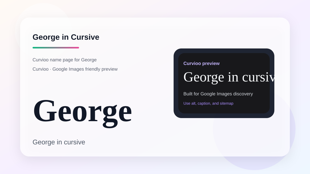 Curvioo cursive preview for the name George