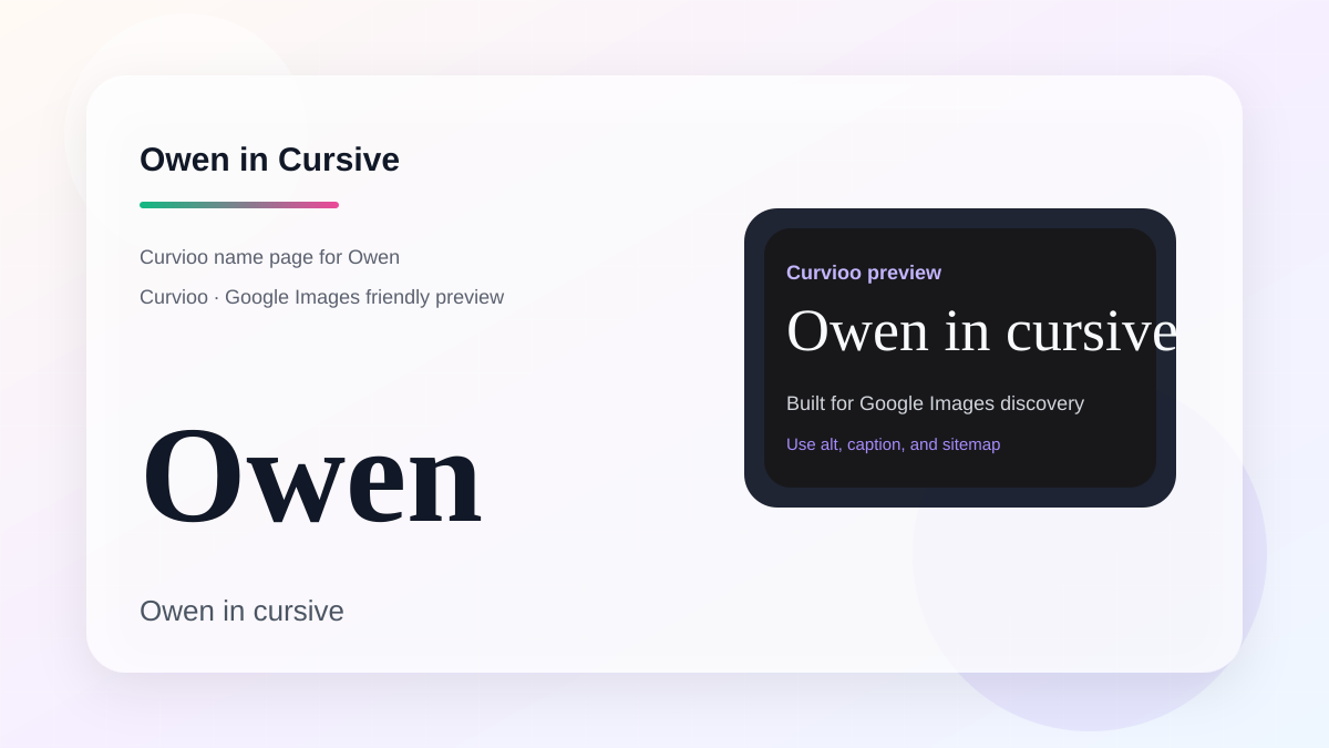 Curvioo cursive preview for the name Owen